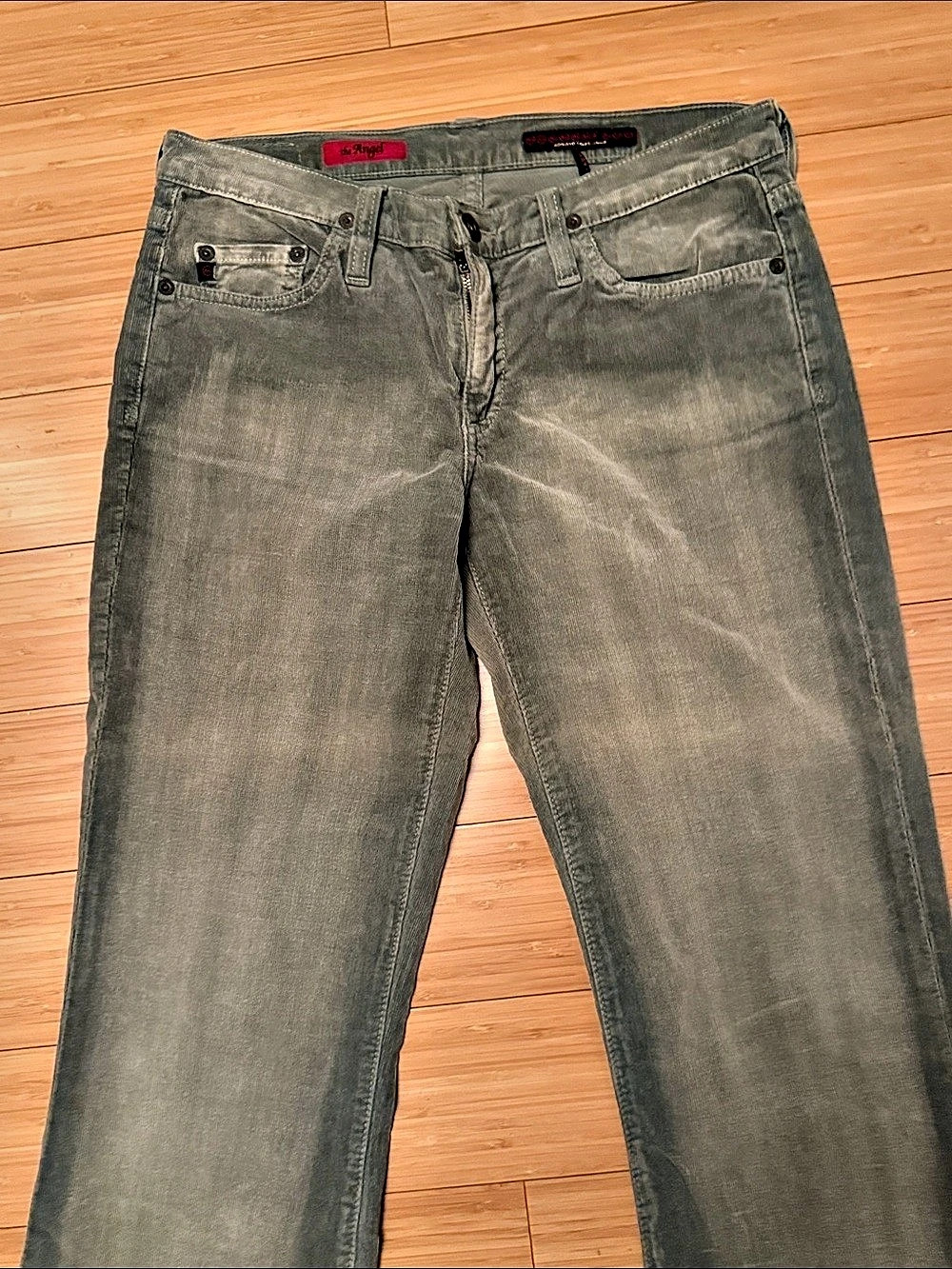 AG- the Angel Women's Boot Cut Jeans in Green - Picture 2 of 8